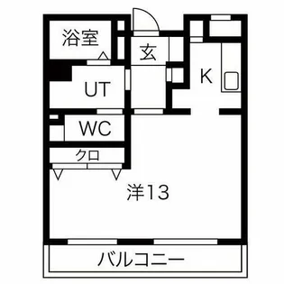 向陽町レジデンス【1階】の間取り