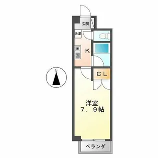 第2コーポ魚半【3階】の間取り
