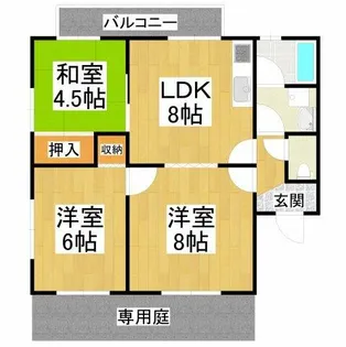 パークアベニュー弐番館【1階】の間取り