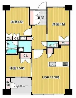 リバーガーデン四天王寺【13階】の間取り