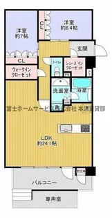 レジェイド帝塚山【1階】の間取り