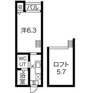villa志賀本通【1階】の間取り