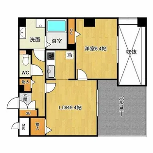 カナセ上汐町【6階】の間取り