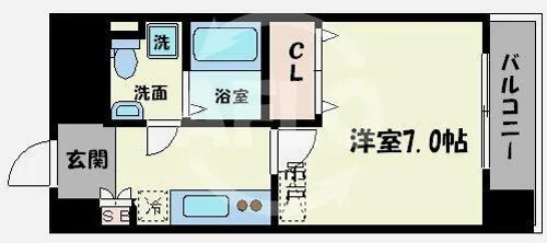 AFFLUENCE難波【4階】の間取り