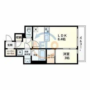 エスリードレジデンス大阪天王寺【12階】の間取り