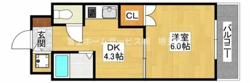 エトワールベガ長居公園【4階】の間取り