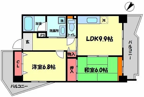 エスパシオ21【9階】の間取り