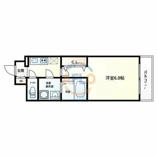 クレアグレイス岸里【7階】の間取り