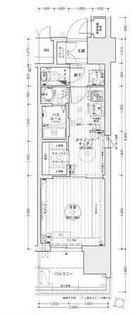 エステムコート名古屋鶴舞シエル【506号室】の間取り
