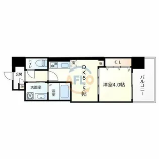 エグゼ大阪CITYオースティン【1階】の間取り