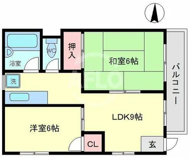 青風ハイツ【8階】の間取り