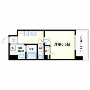 ワールドアイ大阪城EASTⅡ【801号室】の間取り