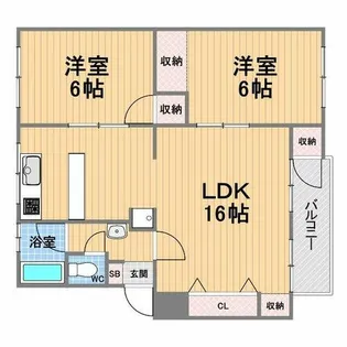 神陵台東住宅49号棟【5階】の間取り