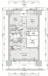 シャルマンフジスマート住之江ファミリア【2階】の間取り