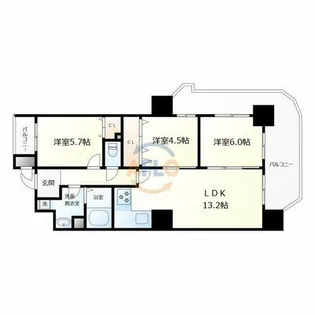 クリアクレセント住之江【11階】の間取り
