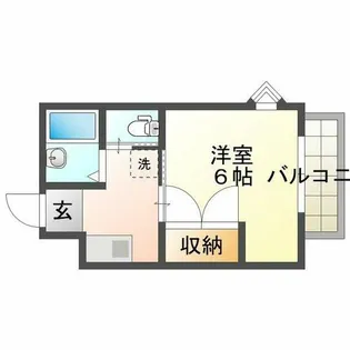 福来西宮北口【102号室】の間取り
