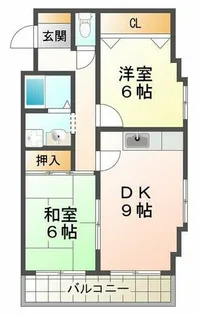 エスポワール森友【1階】の間取り