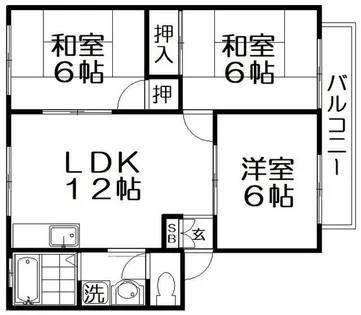 ワイドヒル山之上【2階】の間取り