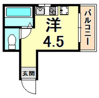 アンジョリジャルダン門戸厄神【3階】の間取り