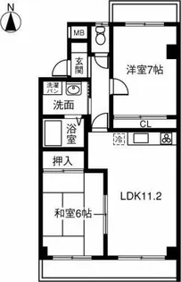 神ノ木ハイツ【105号室】の間取り