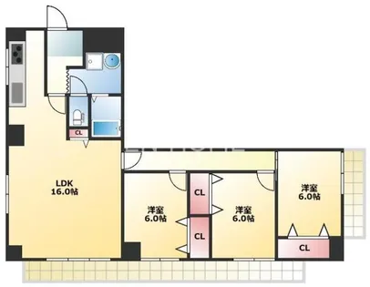 カーサ日本橋【6階】の間取り