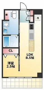 アイボリーポワント難波WEST【6階】の間取り