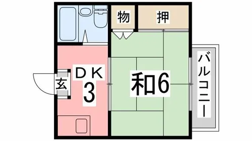 京口アパート【201号室】の間取り