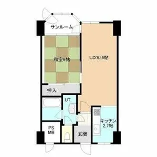 京成サンコーポ琴似台【5階】の間取り