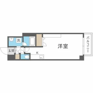 クレステージ北32条【201号室】の間取り