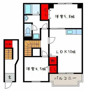 ピースフルコート【2階】の間取り
