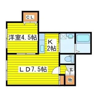 サンテラス元町【2階】の間取り
