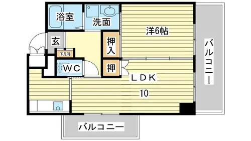 クリーンピア南大路時計台【204号室】の間取り