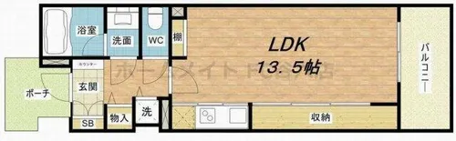 ロイヤルパークス桃坂【13階】の間取り