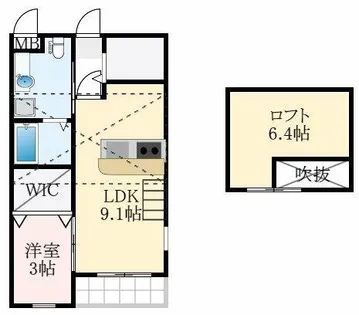 大阪府堺市中区小阪【アパート】の間取り