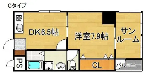 ラフィネ泉佐野【5階】の間取り