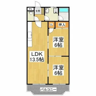 グリーンハイツ須賀【2階】の間取り