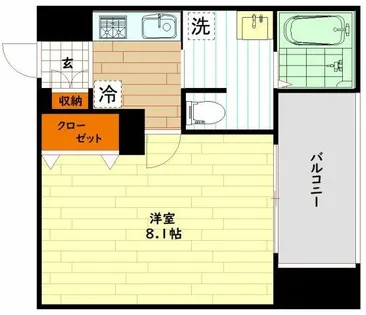 プレサンス大阪城公園ファーストシート【8階】の間取り