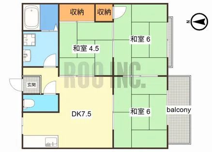 VANROCK勝原駅前【2階】の間取り