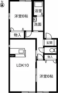 G・Hガーデンハイム B【201号室】の間取り