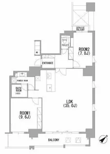 リバーサイドタワー中之島【24階】の間取り