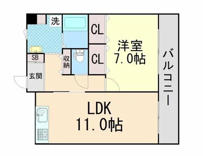 デュコムワイズ【502号室】の間取り