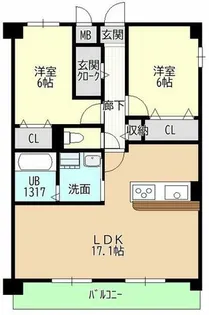 ヒルザコートⅡ【1階】の間取り