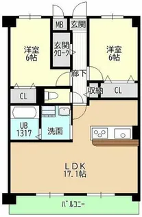 ヒルザコートⅡ【3階】の間取り