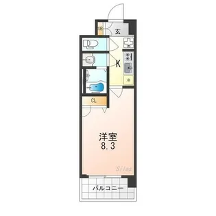 ソルテラス京都西大路 郁【4階】の間取り