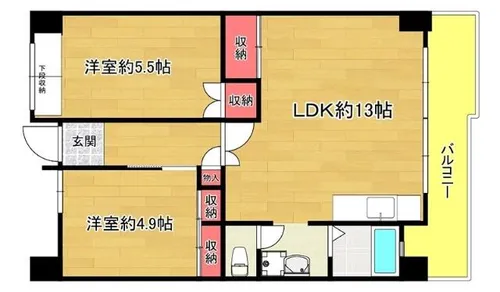 Metrosa朝潮橋【5階】の間取り