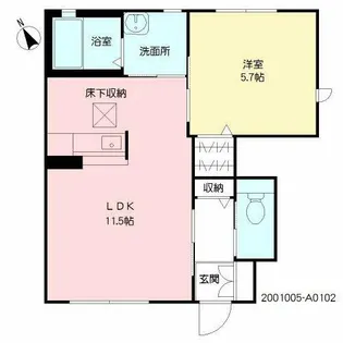 福岡県北九州市八幡東区枝光4丁目【アパート】の間取り