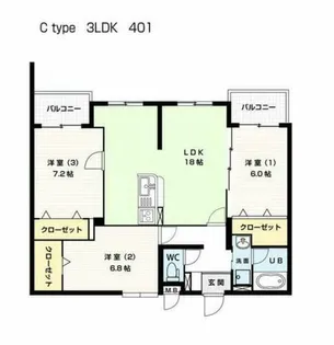 シエラ戸畑【4階】の間取り