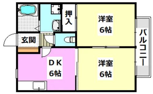 サンビレッジおのはらB棟【2階】の間取り
