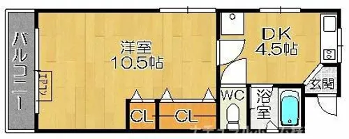 コーポスズキ【2C号室】の間取り