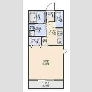 フロリカウラⅡ【2階】の間取り